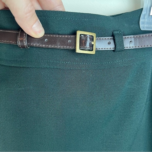 Jones New York 100% Wool Straight Skirt Forest Green 10 Preppy Office Career - Picture 5 of 9